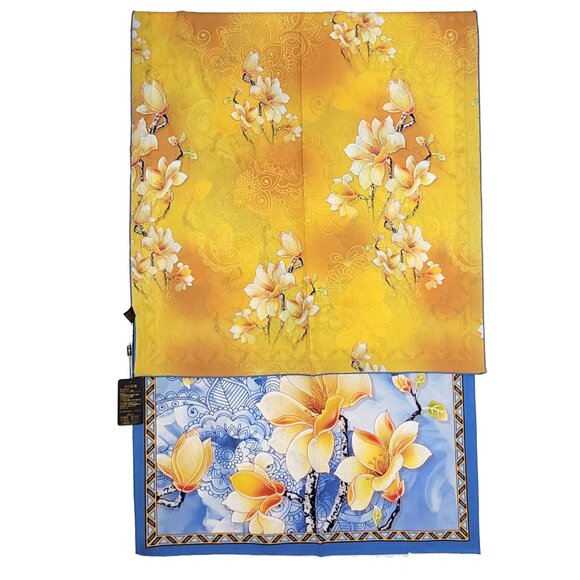 NWT Double-Sided Silk Scarf 27"x70" Long Rectangle Shawl Wrap 3313 - Picture 6 of 7